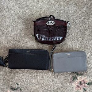 Fossil Brighton wallet lot. Gently used.  Very nice